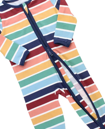 RuggedButts Cozy Rainbow Footed Pajamas