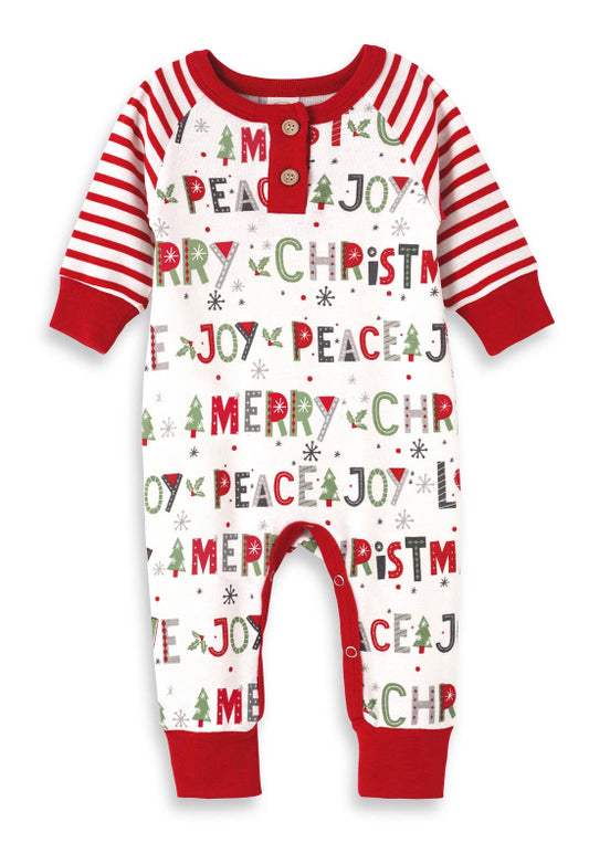 Tesa Babe Peace-Love-Joy Henley Romper