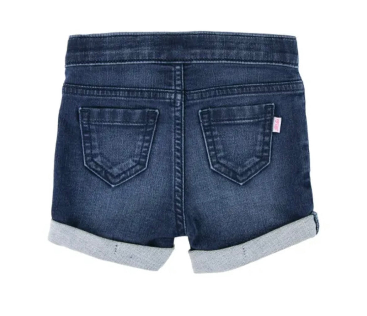 RuffleButts Spring Stretch Denim Shorts