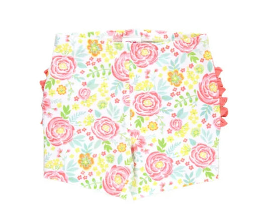 RuffleButts Pretty in Peony Playground Shorts