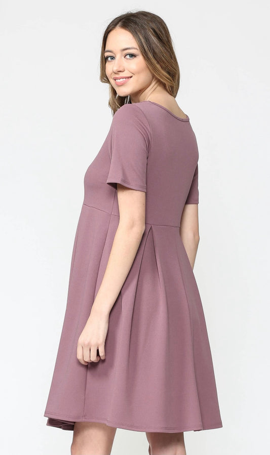 Maternity Front Pleat Dress