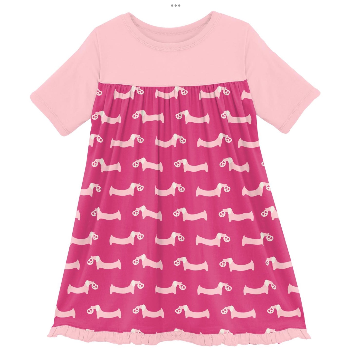 Kickee Pants Calypso Pretzel Pup Classic Short Sleeve Swing Dress