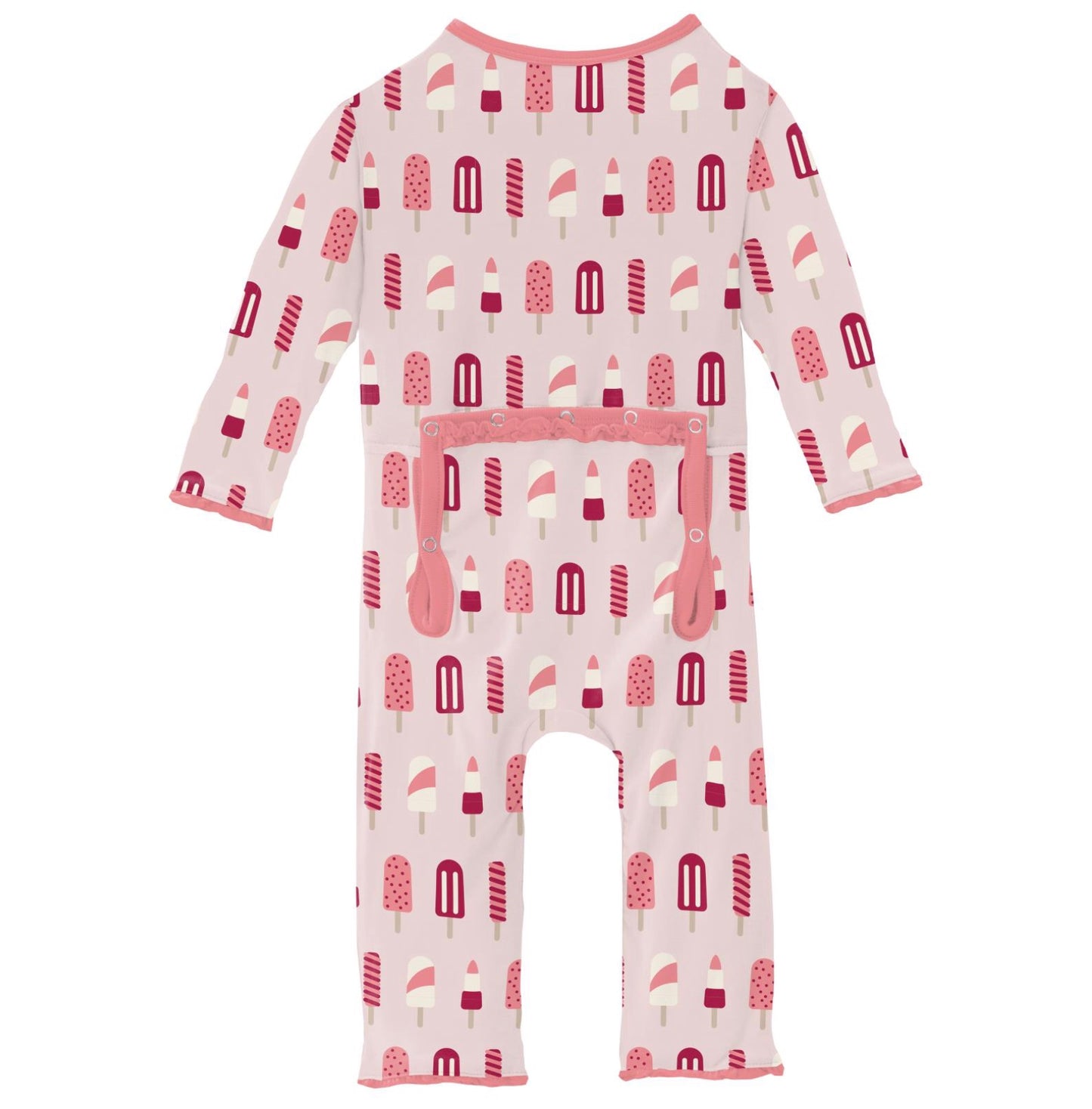 Kickee Pants Macaroon Popsicles Muffin Ruffle Coverall with Zipper