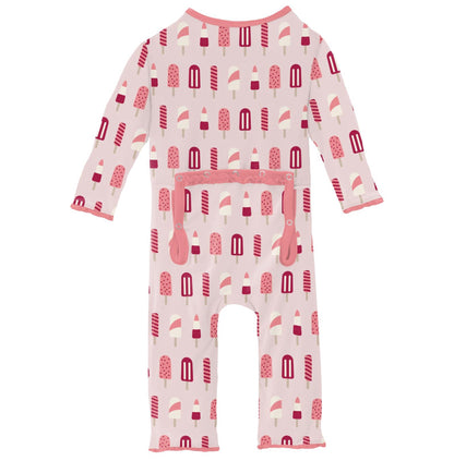 Kickee Pants Macaroon Popsicles Muffin Ruffle Coverall with Zipper