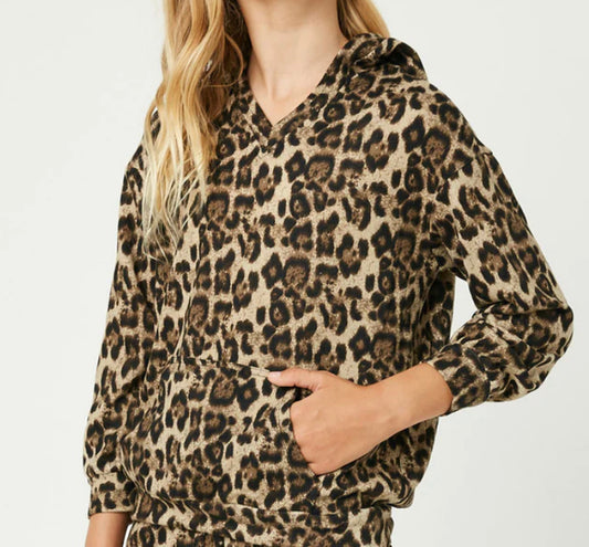 Hayden Leopard Print Hoodie 1265