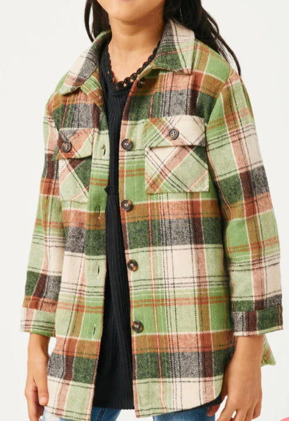 Hayden Plaid Long Length Button Up GN4294 *