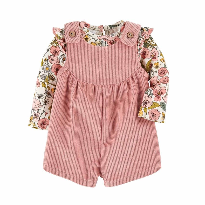 Mudpie Corduroy Floral Bubble Set