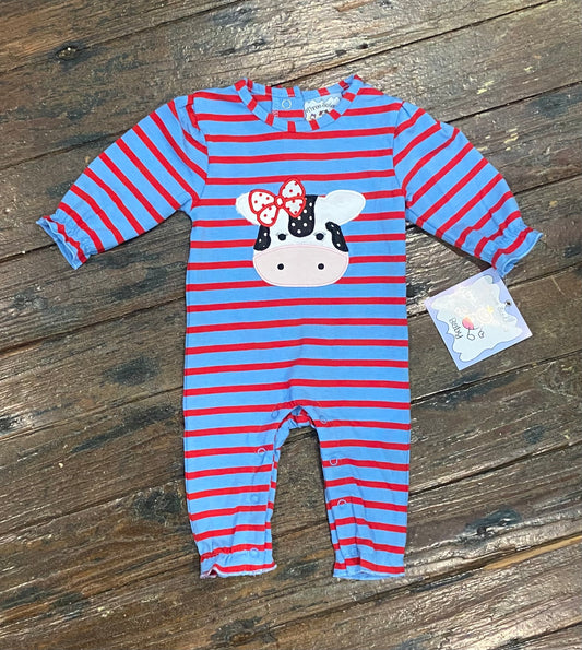 Three Sisters Moo Cow Girl Romper