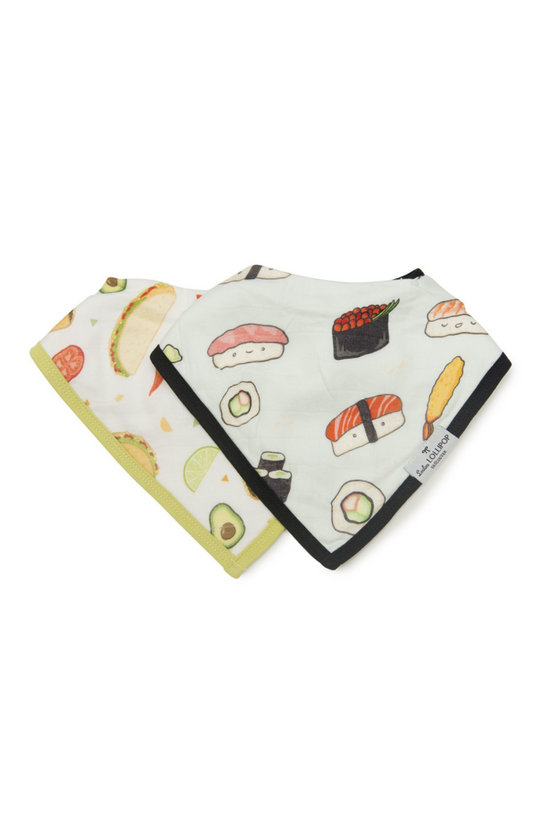 Loulou Lollipop Sushi Bandana Bib Set