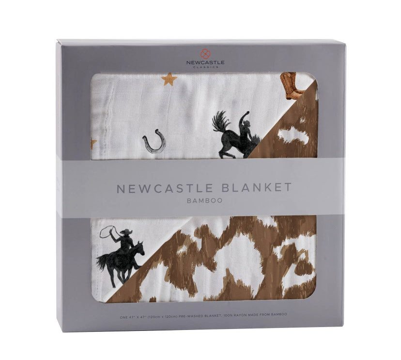 Newcastle Cowboys & Cowhide Blanket