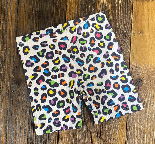 Multi Leopard Biker Short