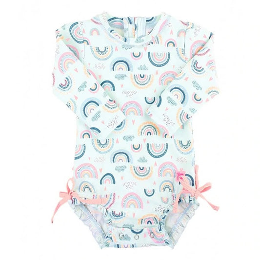 RuffleButt Chase the Rainbow One Piece Rashguard