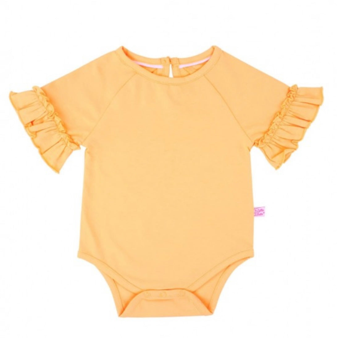 RuffleButts Apricot Mia Bodysuit