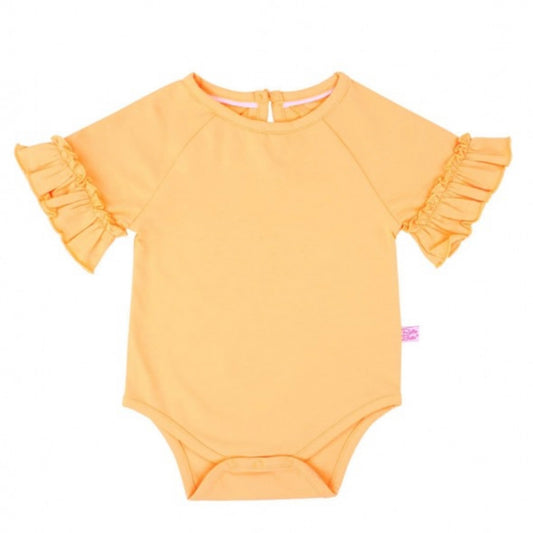 RuffleButts Apricot Mia Bodysuit