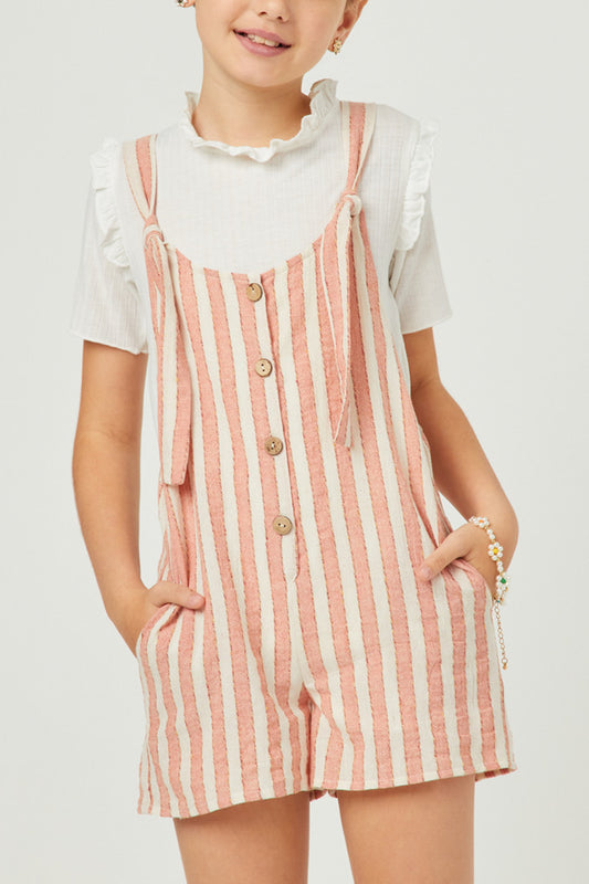 Hayden Striped Tie Knot Romper GN4644