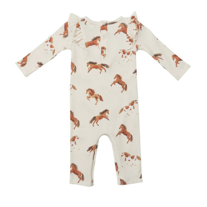 Angel Dear Horses Ruffle Romper