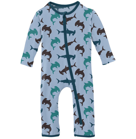 Kickee Pants Pond Hammerhead Coverall with Zipper