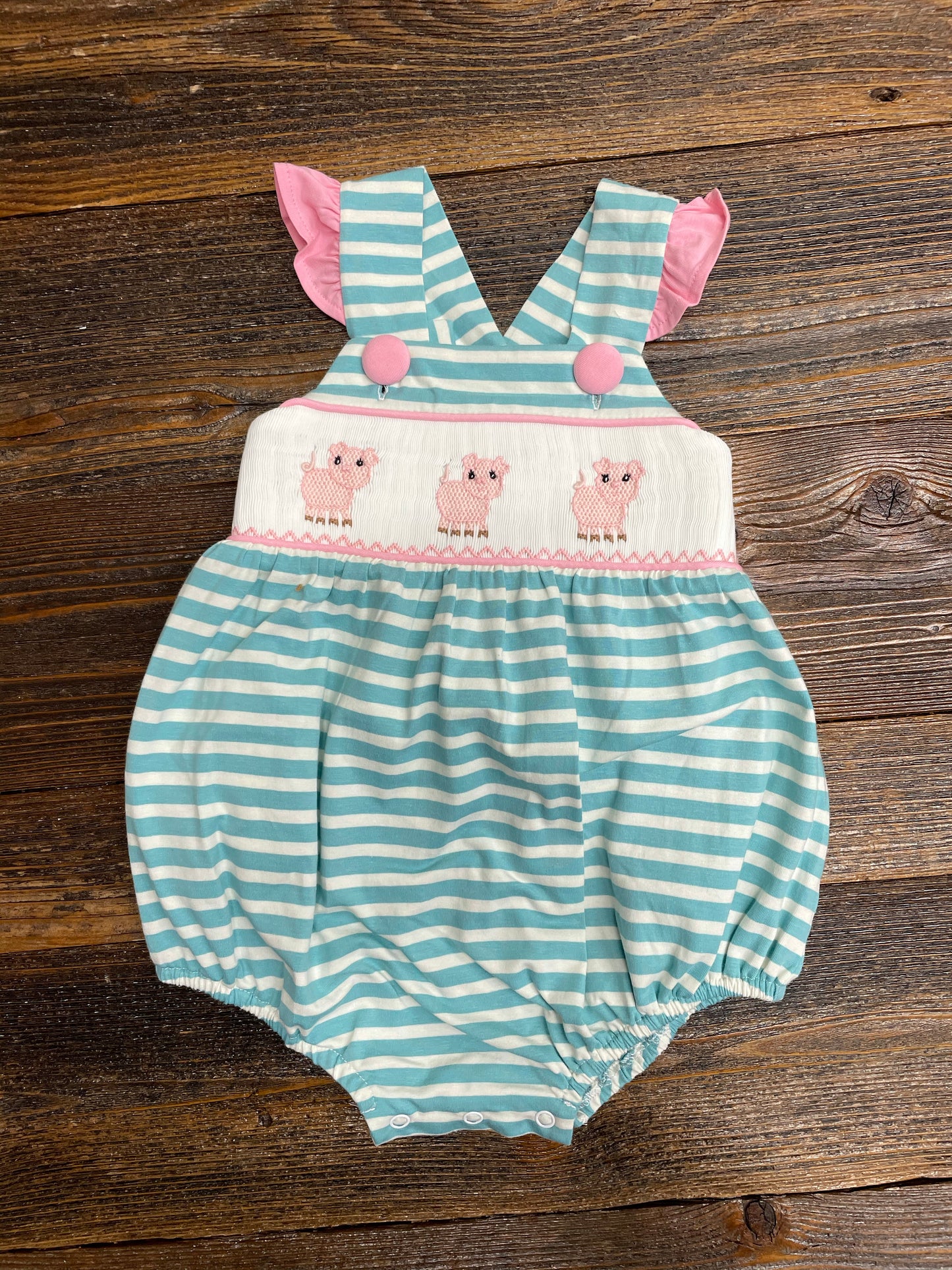 Three Sisters Piggy Smocked Bubble
