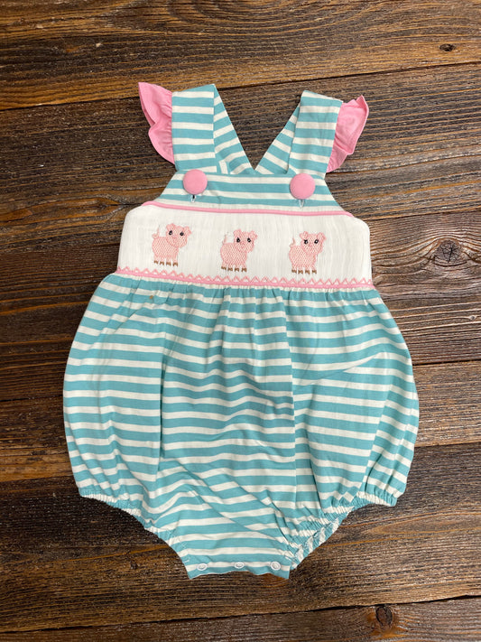 Three Sisters Piggy Smocked Bubble