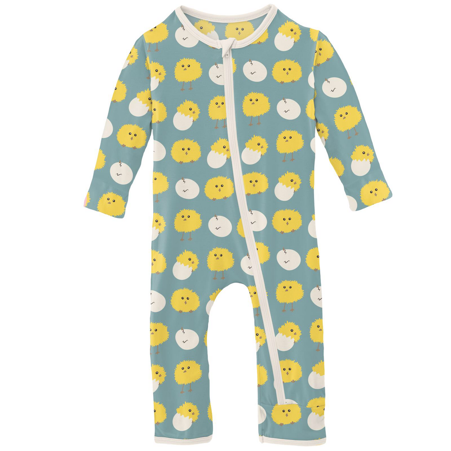 Kickee Pants Jade Peep Peeps Coverall with Zipper
