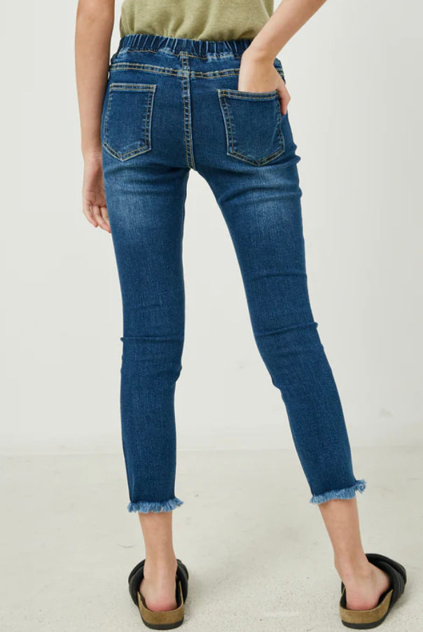 Hayden Distressed Drawstring Jeans 6423 *