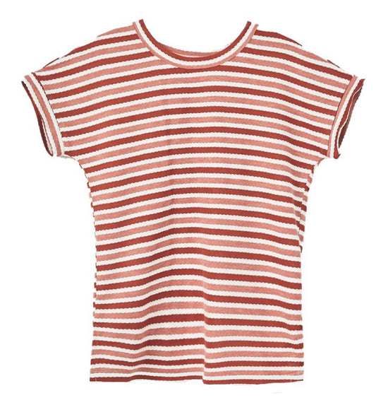 Hayden Two Tone Stripe Knit Top 2605