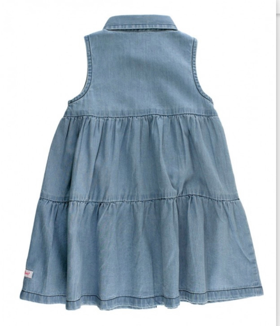 RuffleButts Denim Tiered Dress