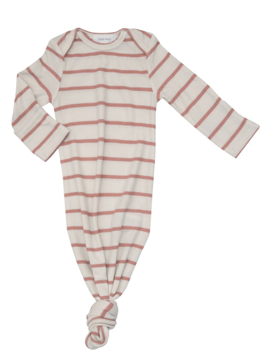 Angel Dear Rose Tan Rib Stripe Gown