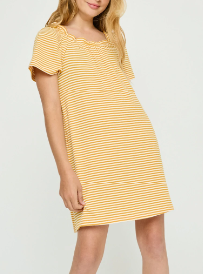 Hayden Yellow Stripe Dress 3465