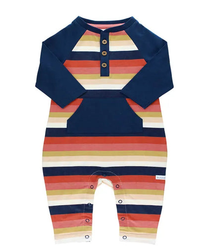 RuggedButts Desert Horizon Stripe Henley Romper