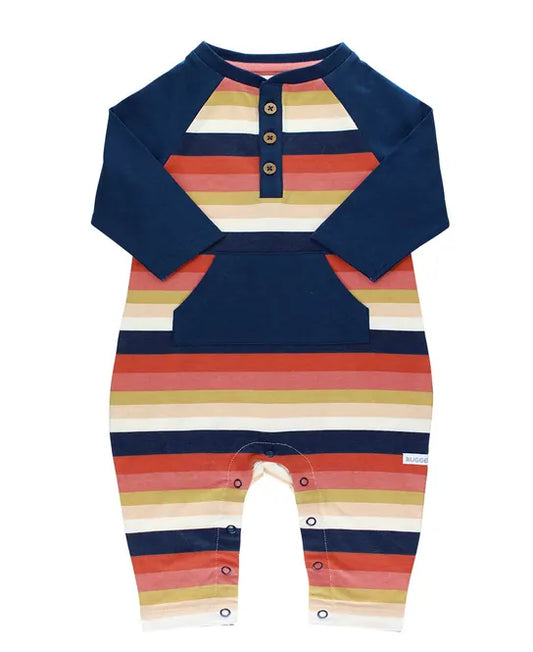 RuggedButts Desert Horizon Stripe Henley Romper