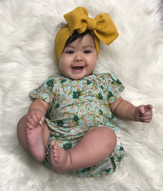 Milkbarn Blue Floral Dress & Bloomers