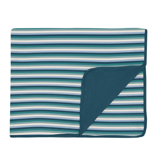 Kickee Pants Dino Stripe Print Toddler Blanket