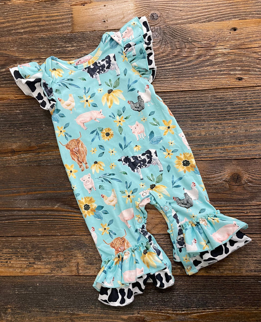 Aqua Farm Daisy Romper