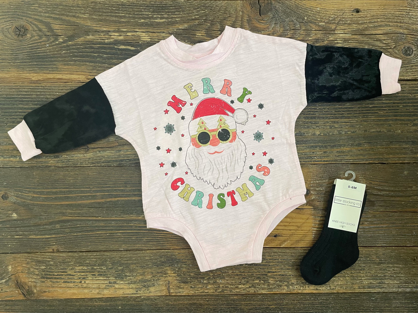 Merry Christmas Santa Graphic Romper