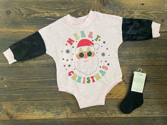 Merry Christmas Santa Graphic Romper