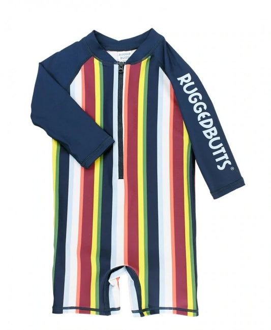RuggedButts Sunset Stripe Rash Guard Bodysuit *