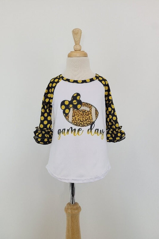 Black & Gold Game Day Ruffle Ragland