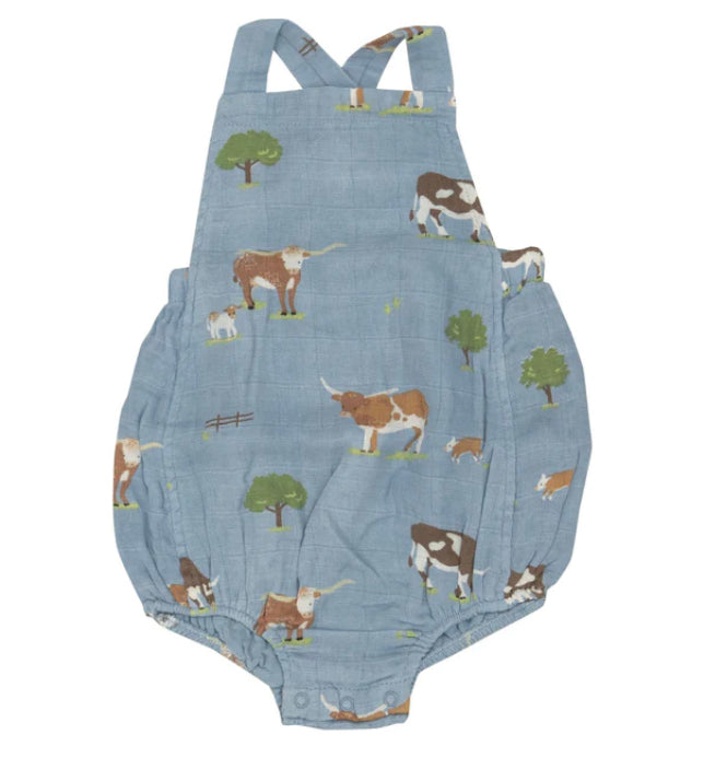Angel Dear Longhorn Cattle Retro Sunsuit