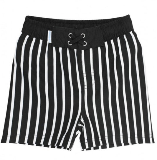 RuggedButts Black&White Stripe Swim Trunks *