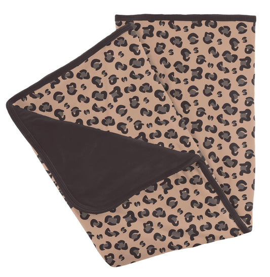 Kickee Pants Suede Cheetah Print Stroller Blanket