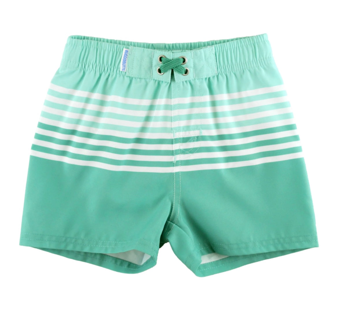 RuggedButts Ocean Teal Stripe Swim Trunks