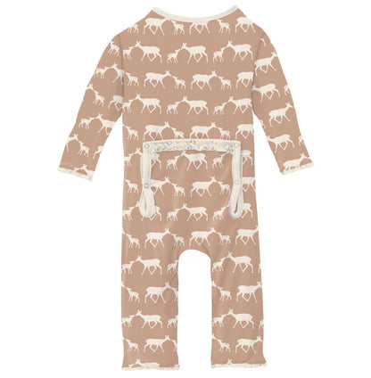 Kickee Pants Doe and Fawn Muffin Ruffle Coverall with Zipper