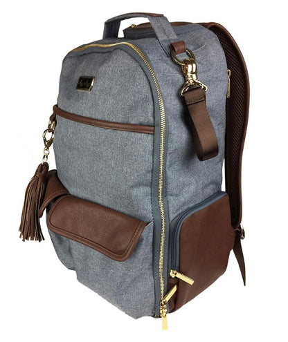 Itzy Ritzy Handsome Heather Gray Boss Backpack Diaper Bag