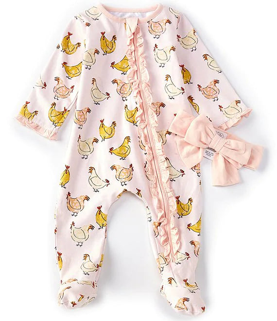 Mudpie Chicken Print Sleeper
