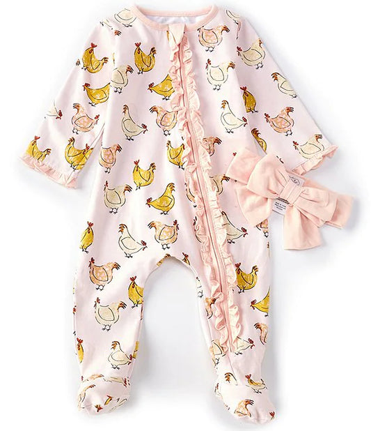 Mudpie Chicken Print Sleeper
