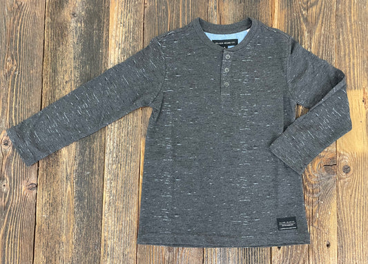 Heather Oatmeal Boys Long Sleeve Henley