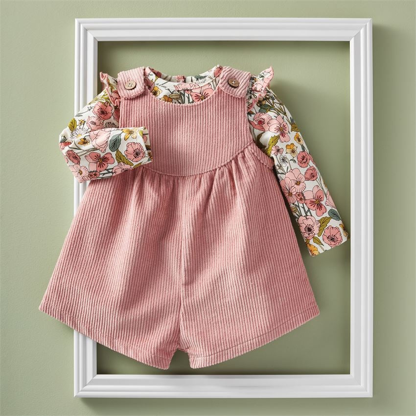 Mudpie Corduroy Floral Bubble Set
