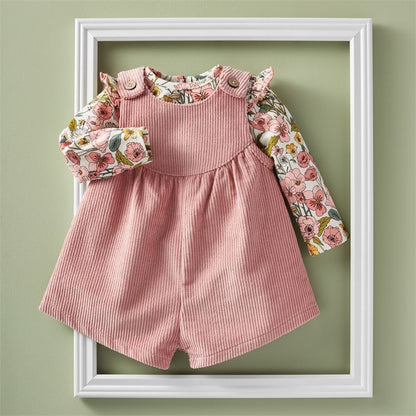 Mudpie Corduroy Floral Bubble Set