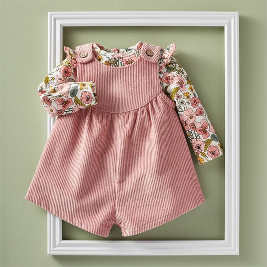 Mudpie Corduroy Floral Bubble Set